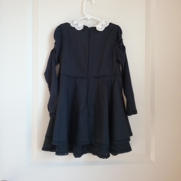 Girls Festive Fit and Flare Lined eyelet Dress - Picture 5 of 8